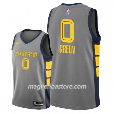 Maglia NBA Memphis Grizzlies JaMychal Green 0 2018-19 Nike City Edition Grigio Swingman - Uomo